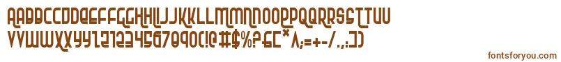 RokikierCondensed-fontti – ruskeat fontit valkoisella taustalla