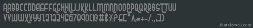 Fonte RokikierCondensed – fontes cinzas em um fundo preto