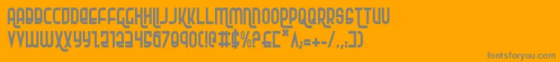 Czcionka RokikierCondensed – szare czcionki na pomarańczowym tle
