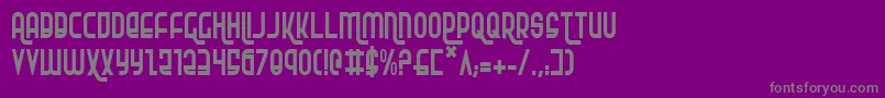 RokikierCondensed-Schriftart – Graue Schriften auf violettem Hintergrund
