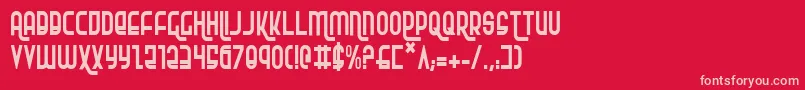 Fonte RokikierCondensed – fontes rosa em um fundo vermelho