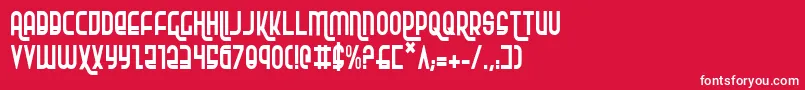 Шрифт RokikierCondensed – белые шрифты на красном фоне