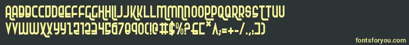 Fonte RokikierCondensed – fontes amarelas em um fundo preto