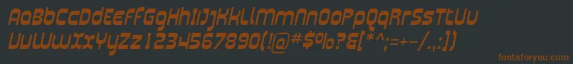 SfplasmaticaItalic Font – Brown Fonts on Black Background