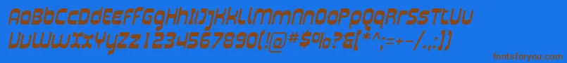 SfplasmaticaItalic Font – Brown Fonts on Blue Background