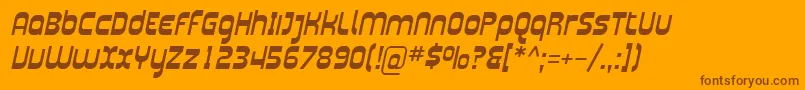 SfplasmaticaItalic Font – Brown Fonts on Orange Background