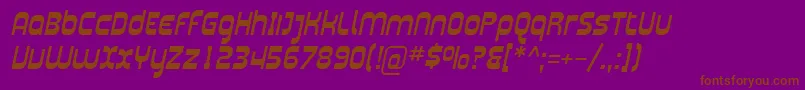 SfplasmaticaItalic Font – Brown Fonts on Purple Background