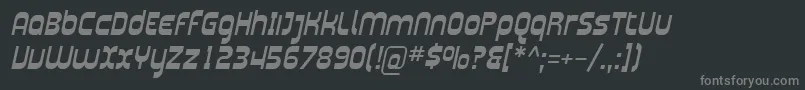 SfplasmaticaItalic Font – Gray Fonts on Black Background