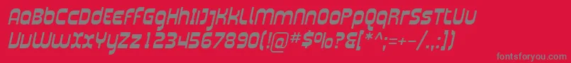 SfplasmaticaItalic Font – Gray Fonts on Red Background