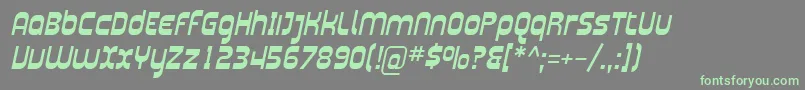 Шрифт SfplasmaticaItalic – зелёные шрифты на сером фоне