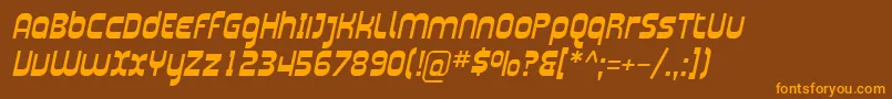 SfplasmaticaItalic Font – Orange Fonts on Brown Background