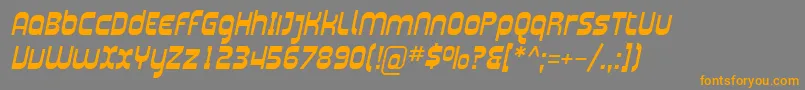 SfplasmaticaItalic Font – Orange Fonts on Gray Background