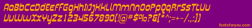 SfplasmaticaItalic Font – Orange Fonts on Purple Background
