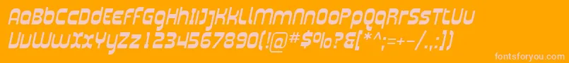 SfplasmaticaItalic Font – Pink Fonts on Orange Background