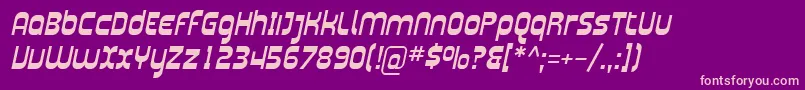 SfplasmaticaItalic Font – Pink Fonts on Purple Background