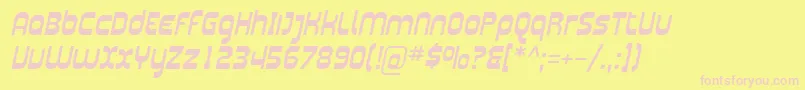 SfplasmaticaItalic Font – Pink Fonts on Yellow Background
