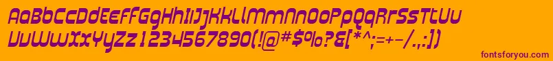 SfplasmaticaItalic Font – Purple Fonts on Orange Background