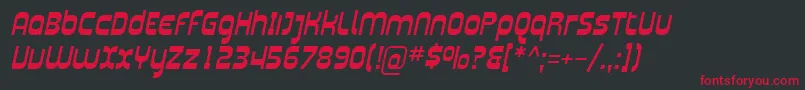 SfplasmaticaItalic Font – Red Fonts on Black Background