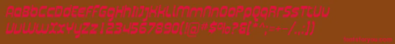 SfplasmaticaItalic Font – Red Fonts on Brown Background