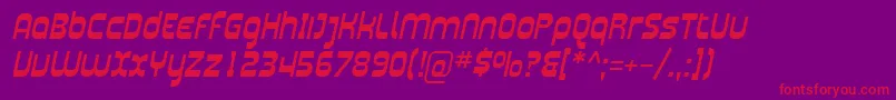 フォントSfplasmaticaItalic – 紫の背景に赤い文字
