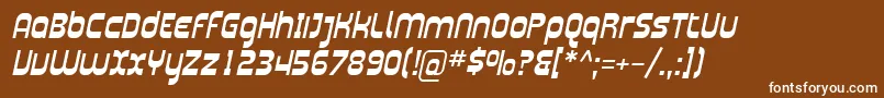 SfplasmaticaItalic Font – White Fonts on Brown Background