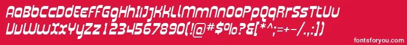 SfplasmaticaItalic Font – White Fonts on Red Background