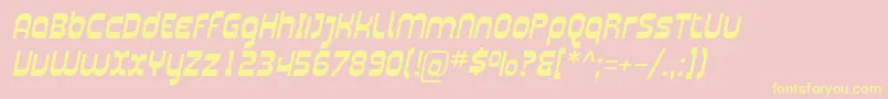 SfplasmaticaItalic Font – Yellow Fonts on Pink Background
