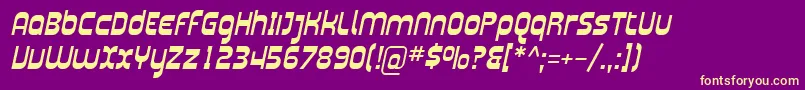 SfplasmaticaItalic Font – Yellow Fonts on Purple Background