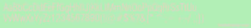 Swiss721LightCondensedBt Font – Pink Fonts on Green Background