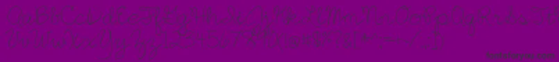 BmdEnglishEssay Font – Black Fonts on Purple Background