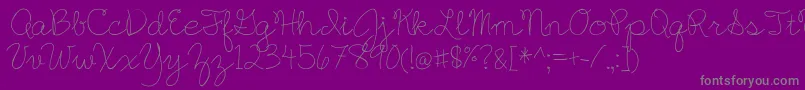 BmdEnglishEssay Font – Gray Fonts on Purple Background