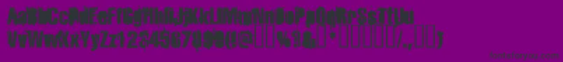 フォントStrokeybacon – 紫の背景に黒い文字