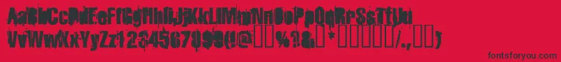 Strokeybacon Font – Black Fonts on Red Background
