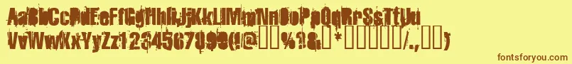 Strokeybacon Font – Brown Fonts on Yellow Background