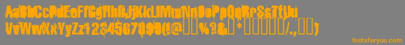 Strokeybacon Font – Orange Fonts on Gray Background