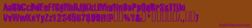 Strokeybacon Font – Purple Fonts on Brown Background