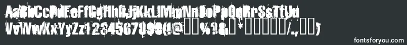 Strokeybacon-fontti – valkoiset fontit mustalla taustalla