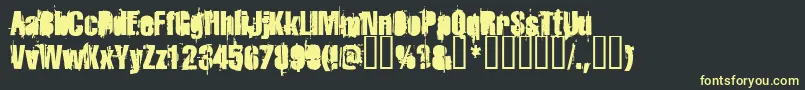 Strokeybacon Font – Yellow Fonts on Black Background