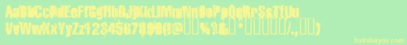 Strokeybacon Font – Yellow Fonts on Green Background