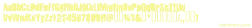 Strokeybacon Font – Yellow Fonts on White Background