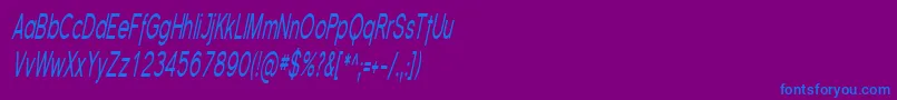 SfflorencesanscompItalic Font – Blue Fonts on Purple Background