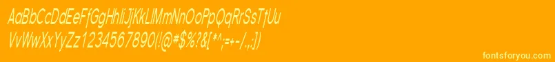 SfflorencesanscompItalic Font – Yellow Fonts on Orange Background