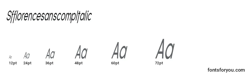 Размеры шрифта SfflorencesanscompItalic