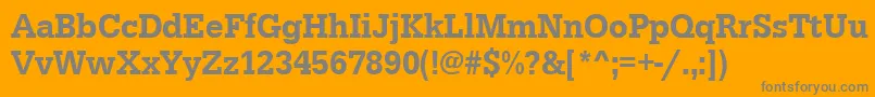 Urwegyptiennetmedextnar-Schriftart – Graue Schriften auf orangefarbenem Hintergrund