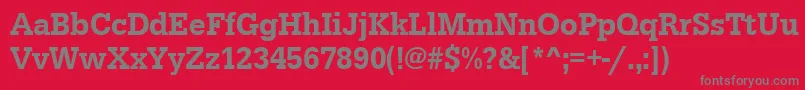 Urwegyptiennetmedextnar Font – Gray Fonts on Red Background