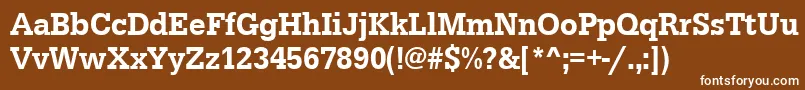 フォントUrwegyptiennetmedextnar – 茶色の背景に白い文字