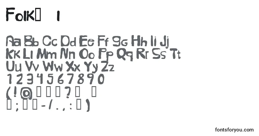 Schriftart FolkГ¶l – Alphabet, Zahlen, spezielle Symbole