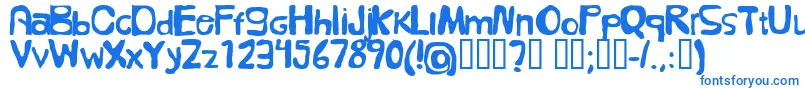 FolkГ¶l Font – Blue Fonts on White Background