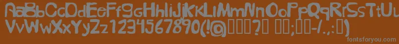 フォントFolkГ¶l – 茶色の背景に灰色の文字