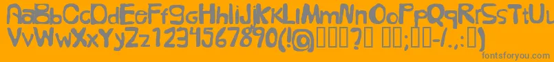 フォントFolkГ¶l – オレンジの背景に灰色の文字